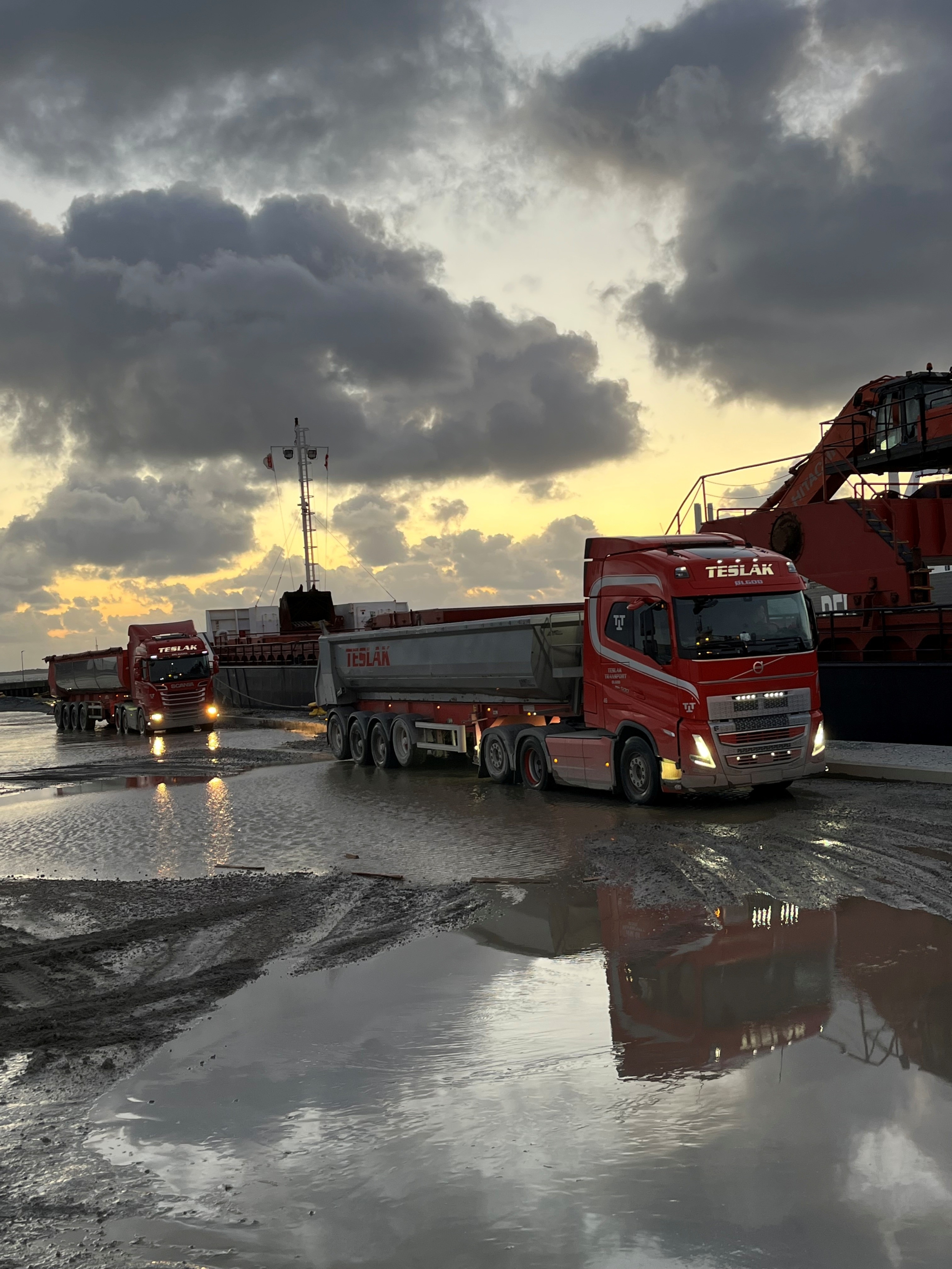 Tømning af skib 6.500 tons