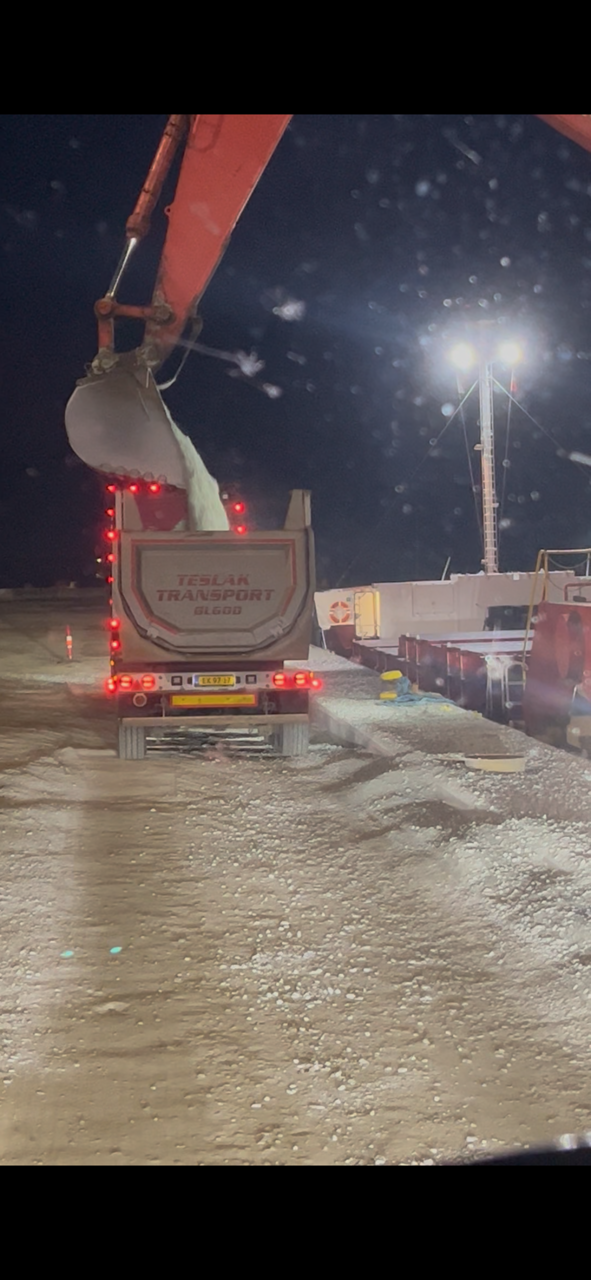 Transport af sand og grus i Ølgod, Varde og Grindsted