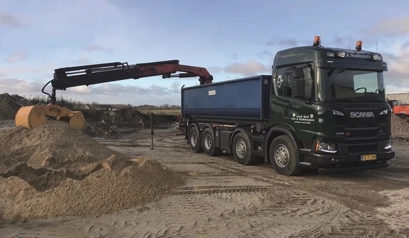 Transport af sand og grus i Ølgod, Varde og Grindsted